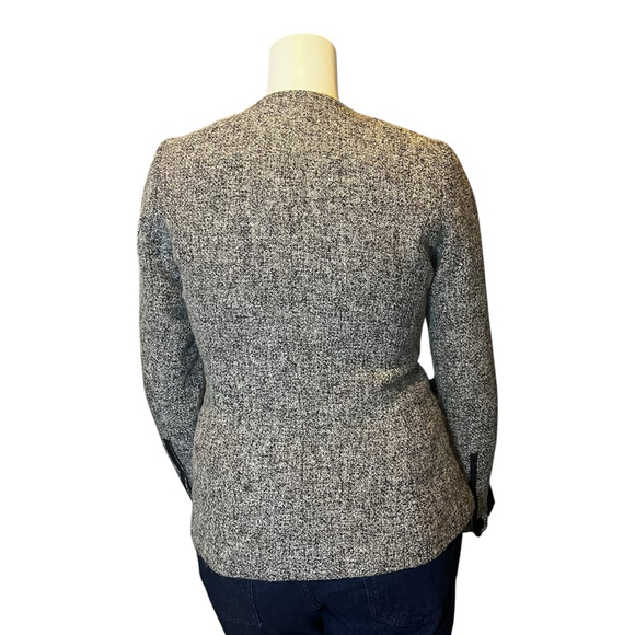 Sandwich Tweed Utility Blazer Jacket Black/White (EU 40/US 8-10) - Picture 11 of 15